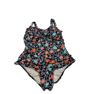 Anne Cole Plus‎ Size 18W Lazy Daisy  One-Piece Swimsuit
